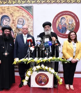 ربان الكنيسة السريانية الأرثوذكسية في مصر يشهد المؤتمر الصحفي لقداسة البابا تواضروس الثاني
