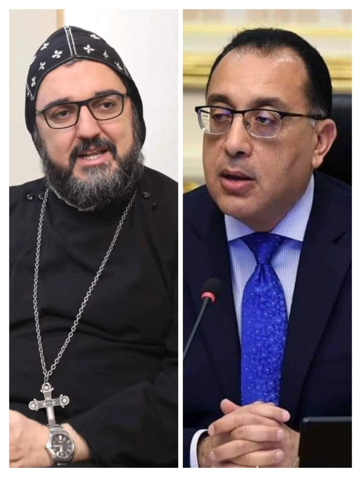 ربان الكنيسة السريانية الأرثوذكسية في مصر ينعي والدة دولة رئيس مجلس الوزراء