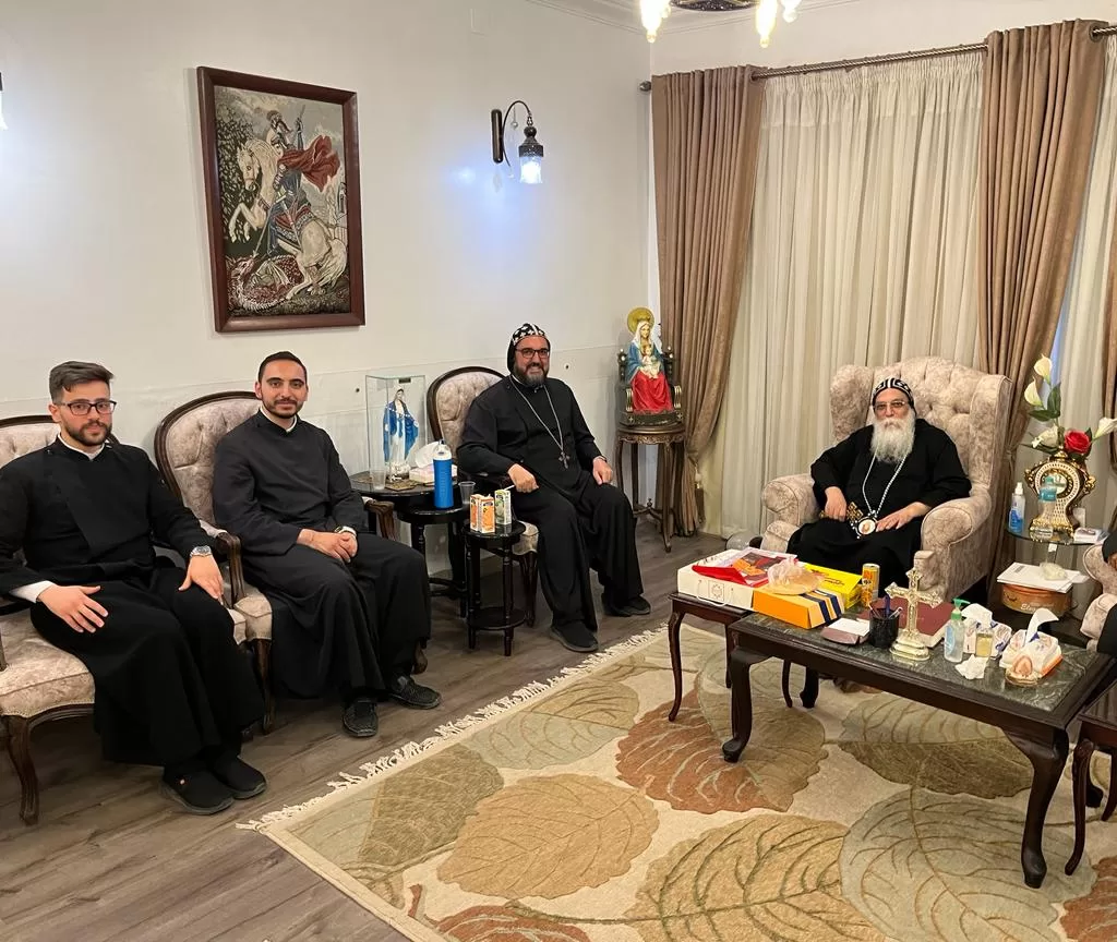 ربان الكنيسة السريانية الأرثوذكسية في مصر يزور أسقف السادس من أكتوبر