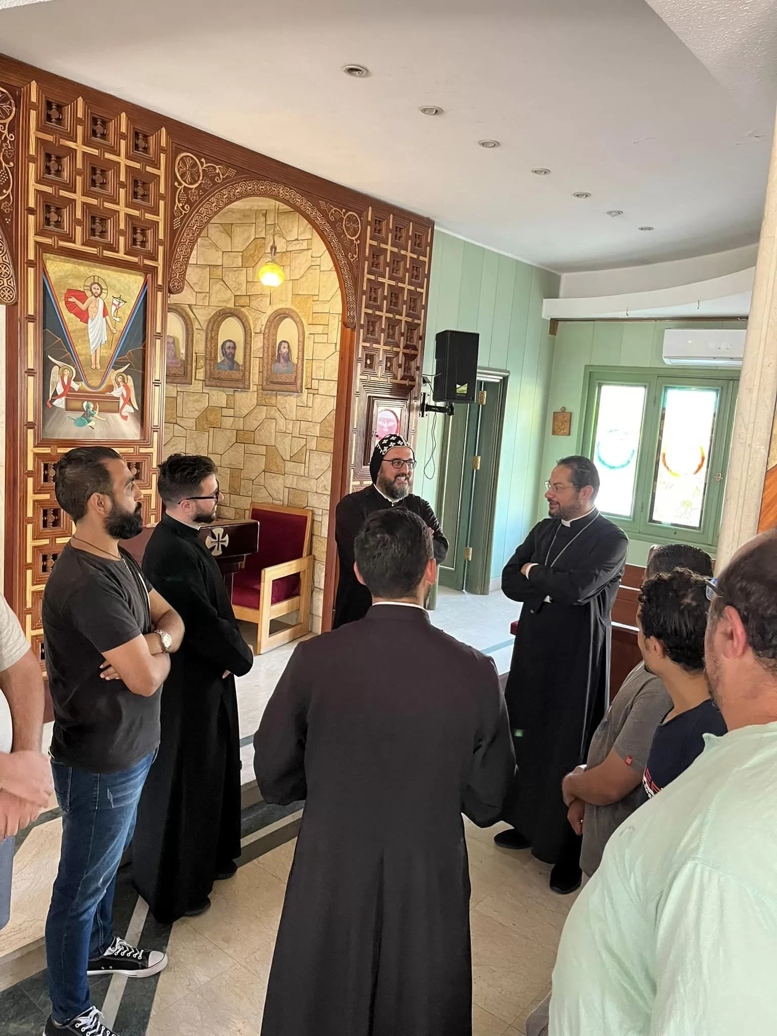 ربان الكنيسة السريانية الأرثوذكسية في مصر يزور نيافة الأنبا باخوم