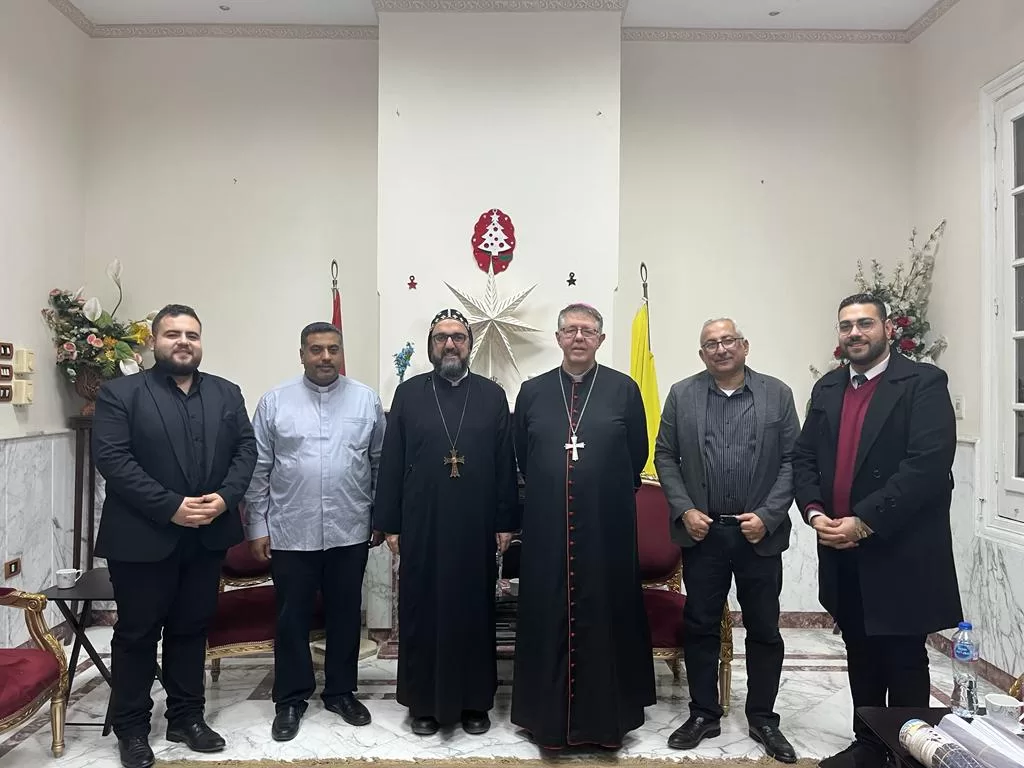 ربان الكنيسة السريانية الأرثوذكسية في مصر يهنئ مطارنة الكنائس الكاثوليكية بعيد الميلاد المجيد
