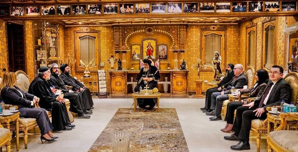 النائب البطريركي للكنيسة السريانية الأرثوذكسية في مصر بالوكالة يزور قداسة البابا تواضروس