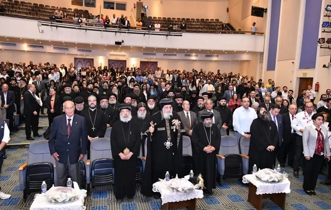 ربان الكنيسة السريانية الأرثوذكسية في مصر يشارك باحتفال الأُسَر الجامعية